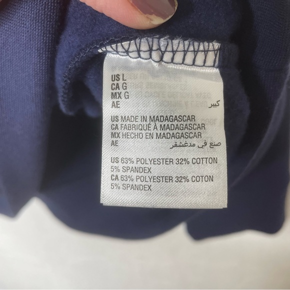 New Club Room Men’s Quarter Zip Classic Navy Grey Size Large NWT - Picture 5 of 8